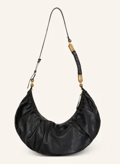 Hobo Bag Ébène aus Kalbsleder