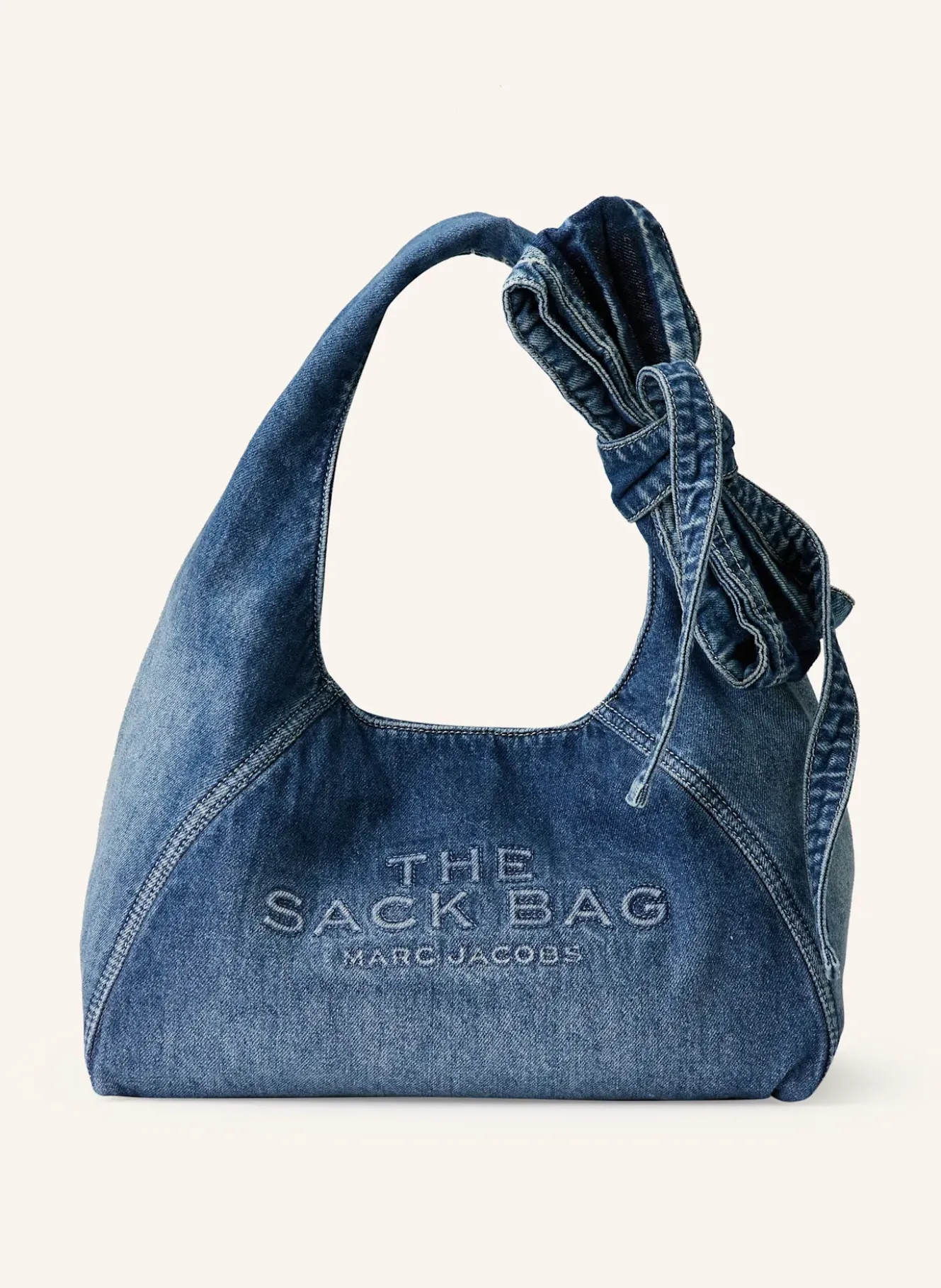 Hobo Bag THE BOW DENIM SACK BAG