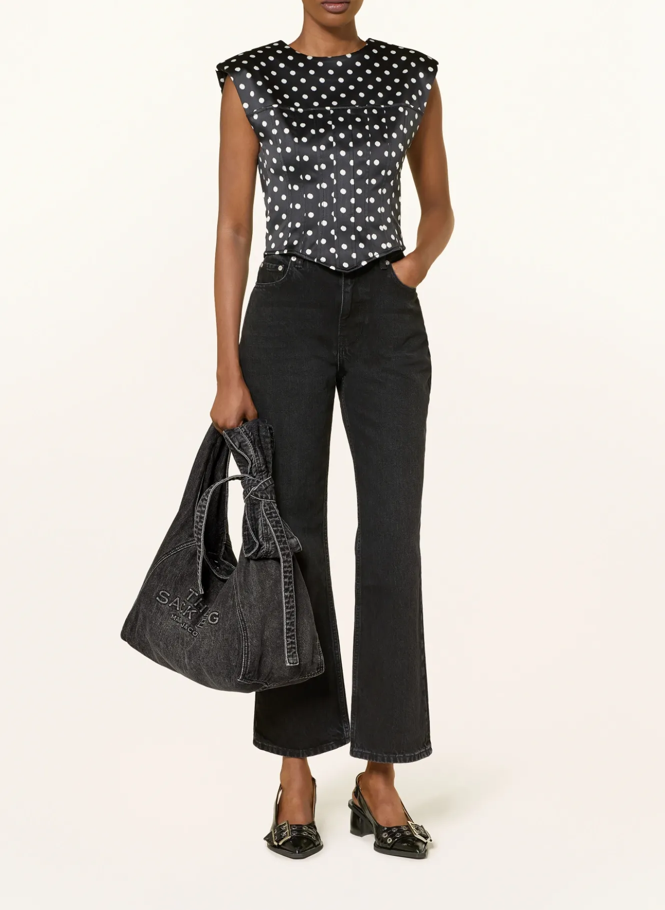 Hobo Bag THE BOW DENIM SACK BAG