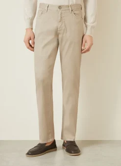 Hose Slim Fit mit Leinen