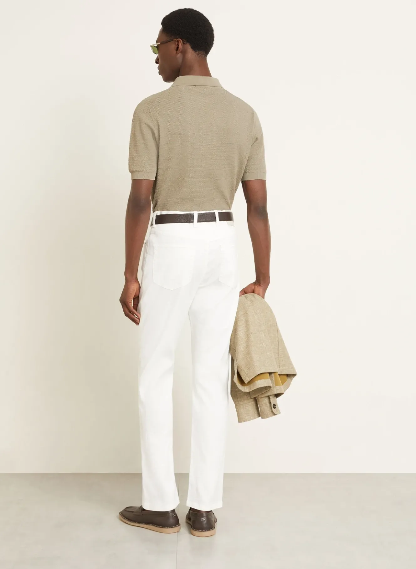 Hose Slim Fit mit Leinen