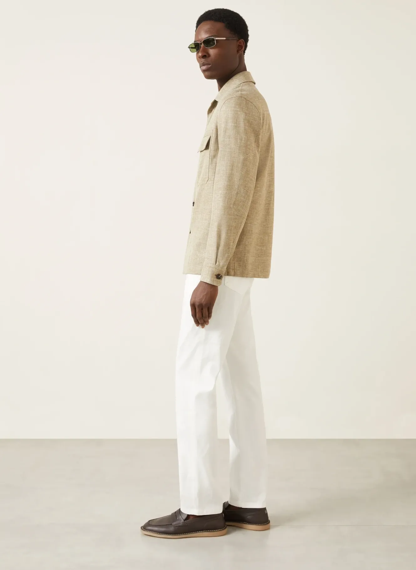 Hose Slim Fit mit Leinen