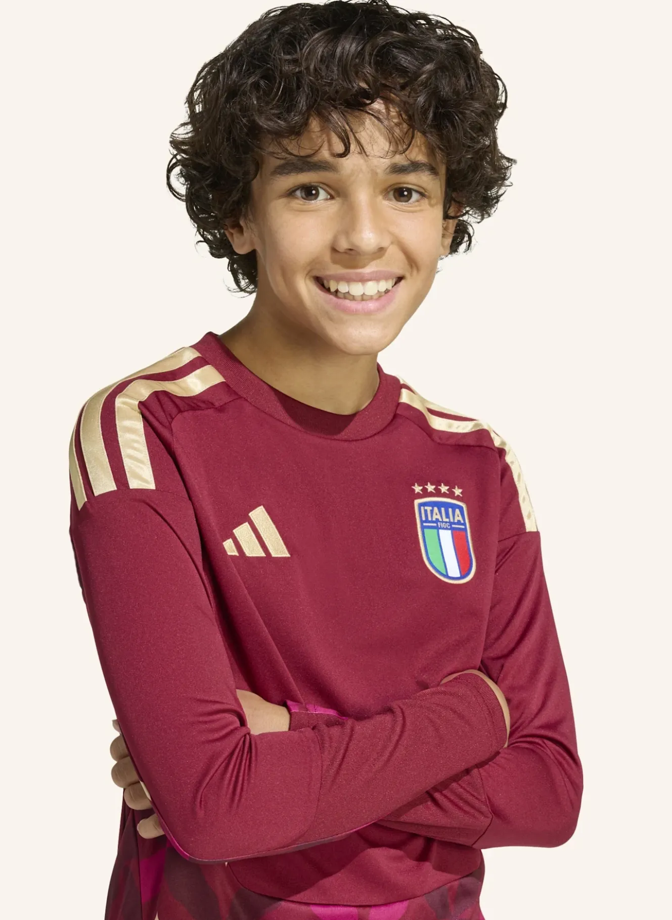 ITALIEN 26 KIDS TORWART-HEIMTRIKOT, LANGÄRMLIG