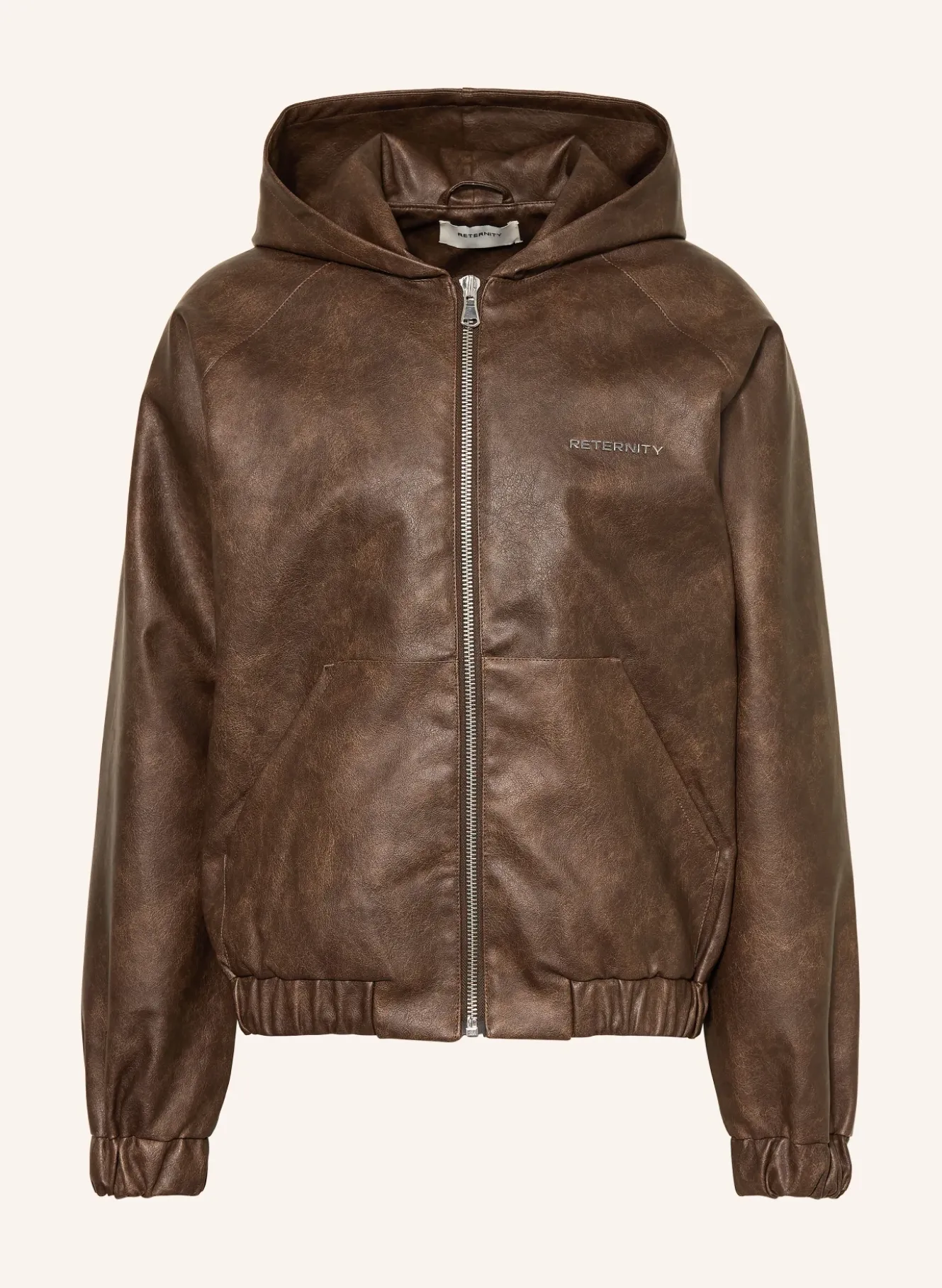 Jacke in Lederoptik