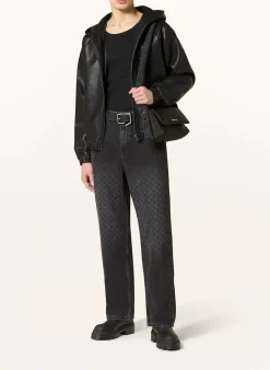 Jacke in Lederoptik