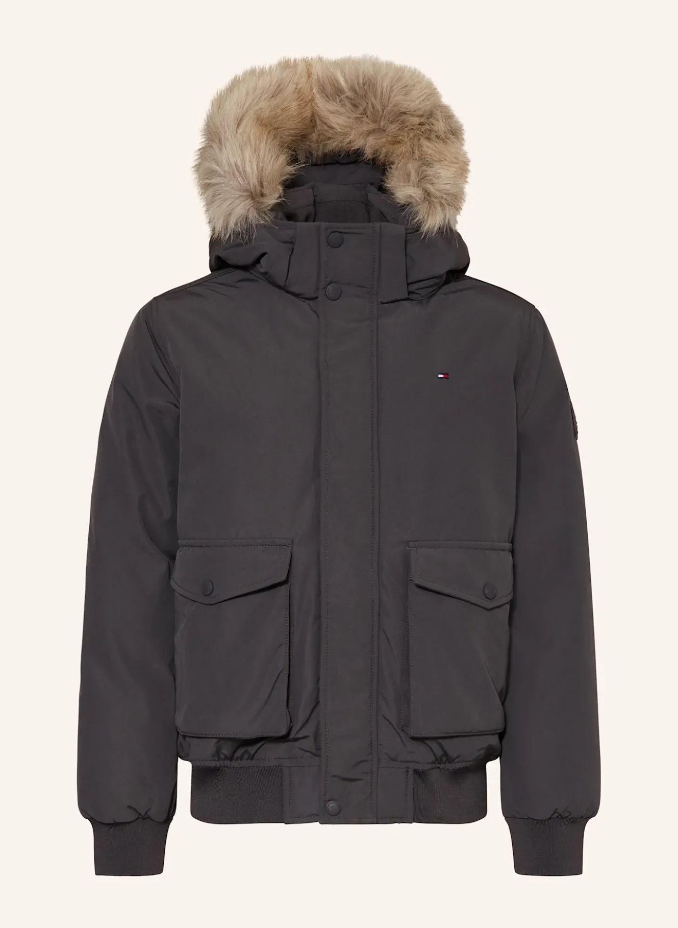 Jacke mit abnehmbarer Kapuze