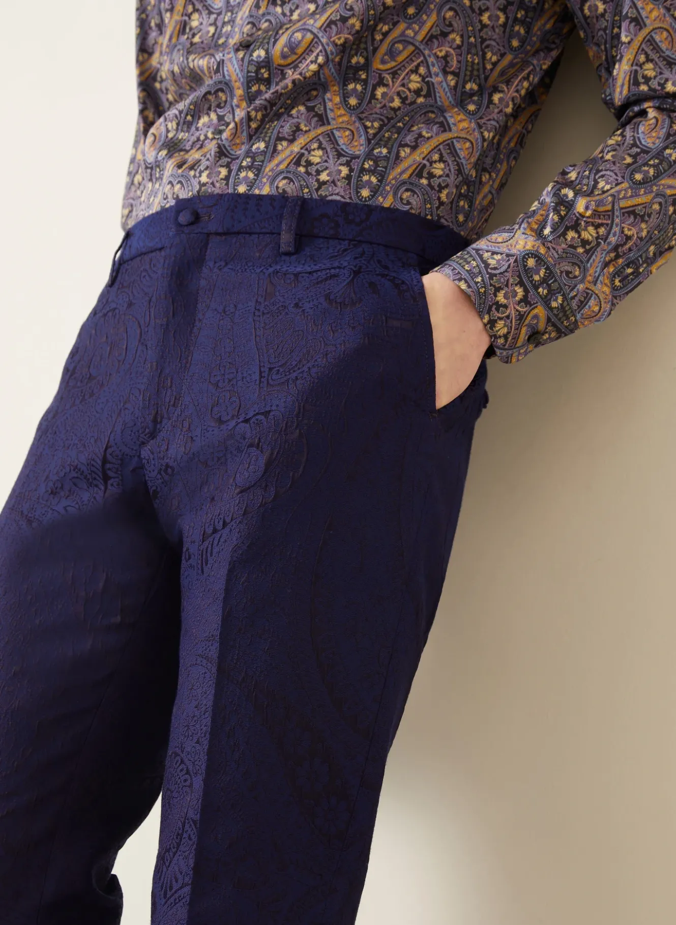 Jacquard-Hose Regular Fit