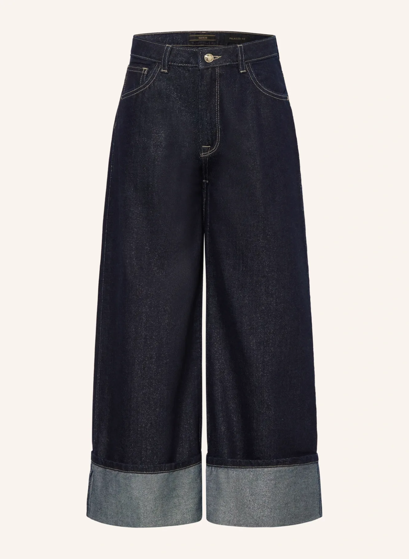 Jeans Palazzo Fit mit Glitzergarn