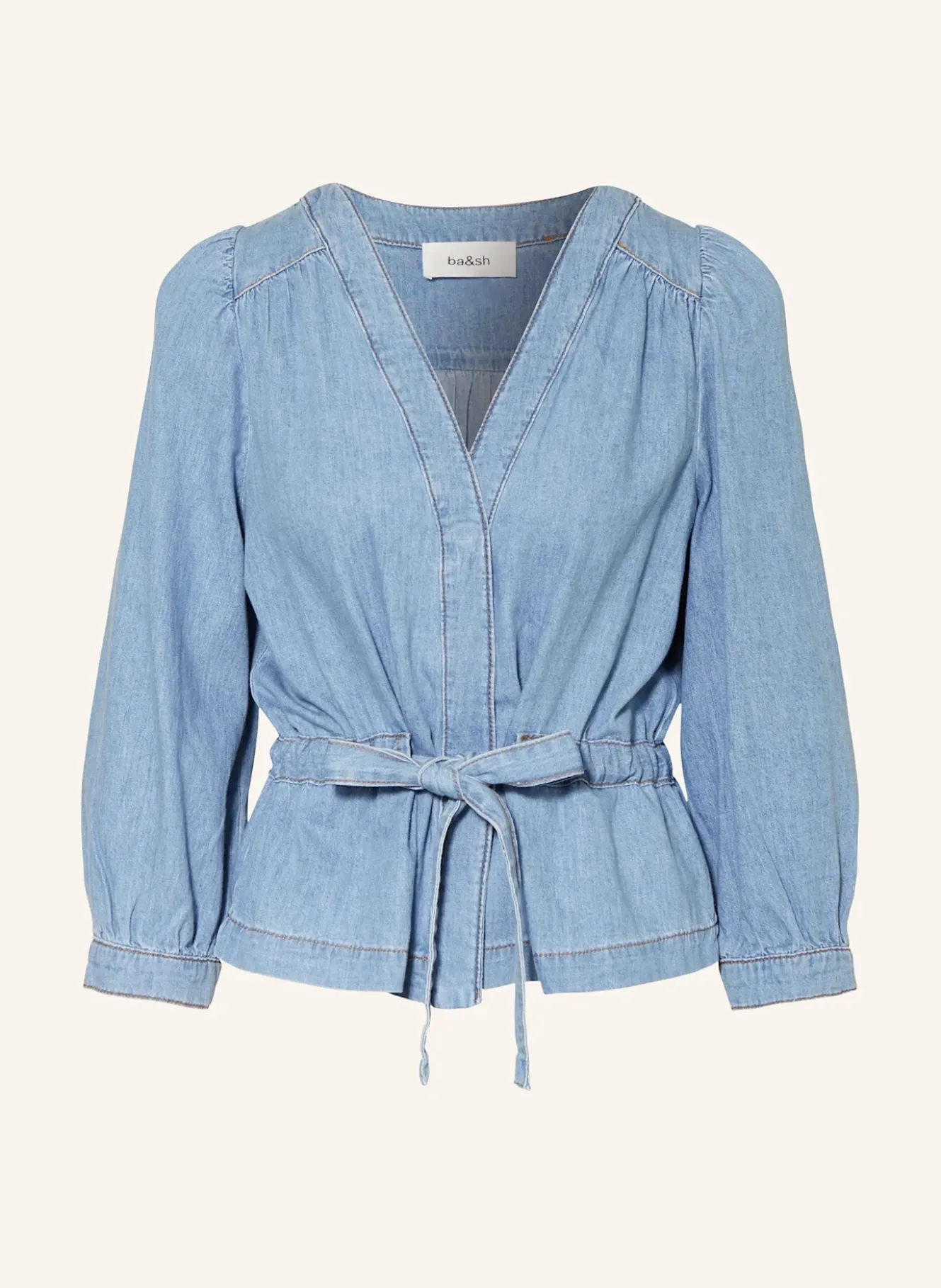 Jeansbluse LAVINA mit 3/4-Arm