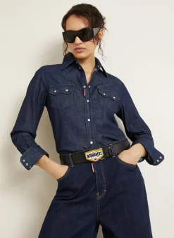Jeansbluse WESTERN