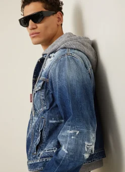 Jeansjacke mit Blende