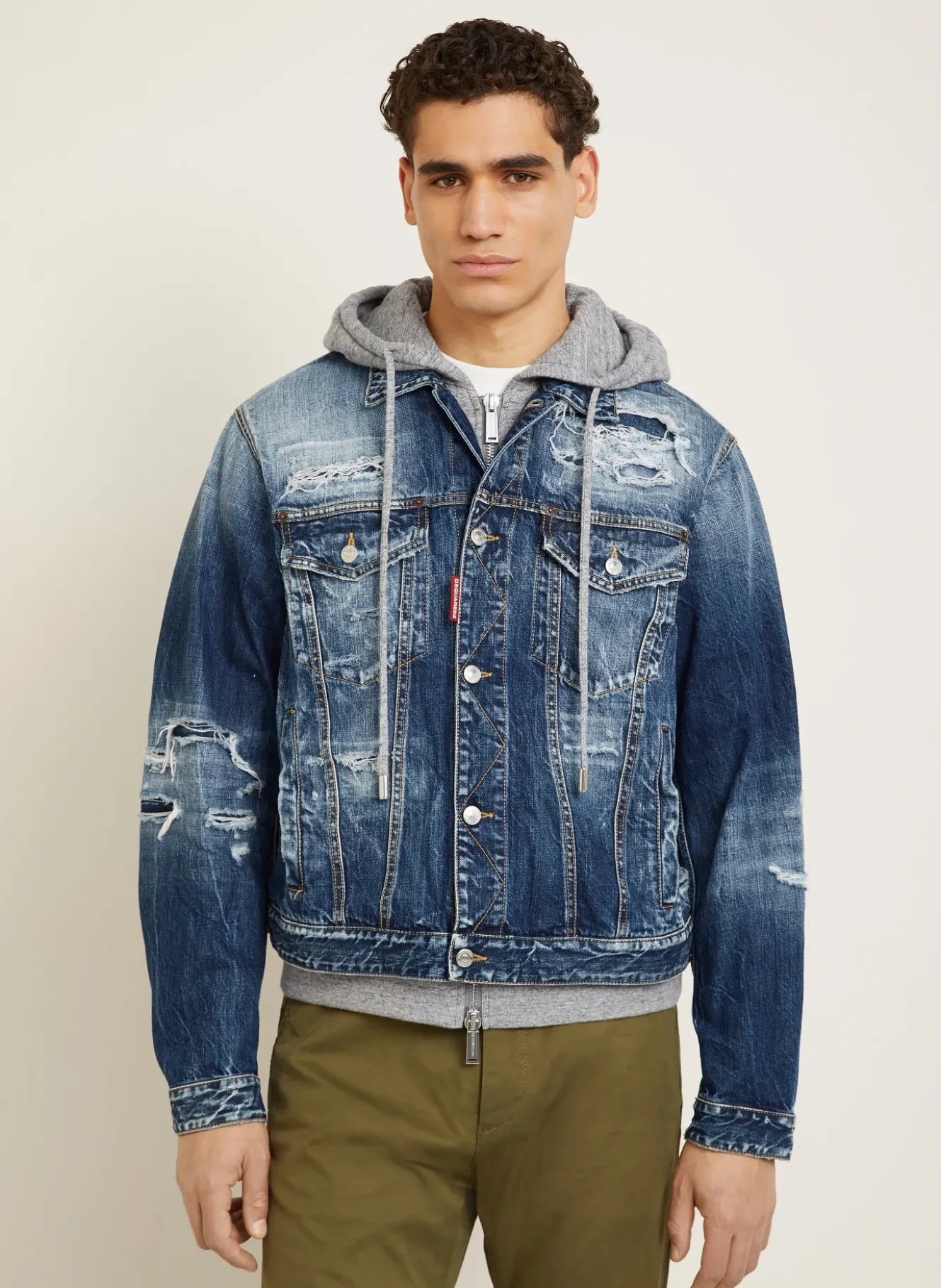 Jeansjacke mit Blende