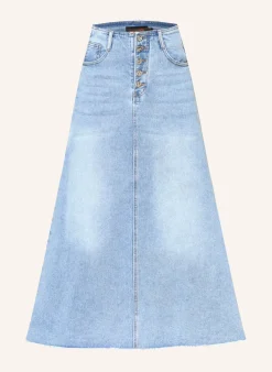Jeansrock mit Schmucksteinen