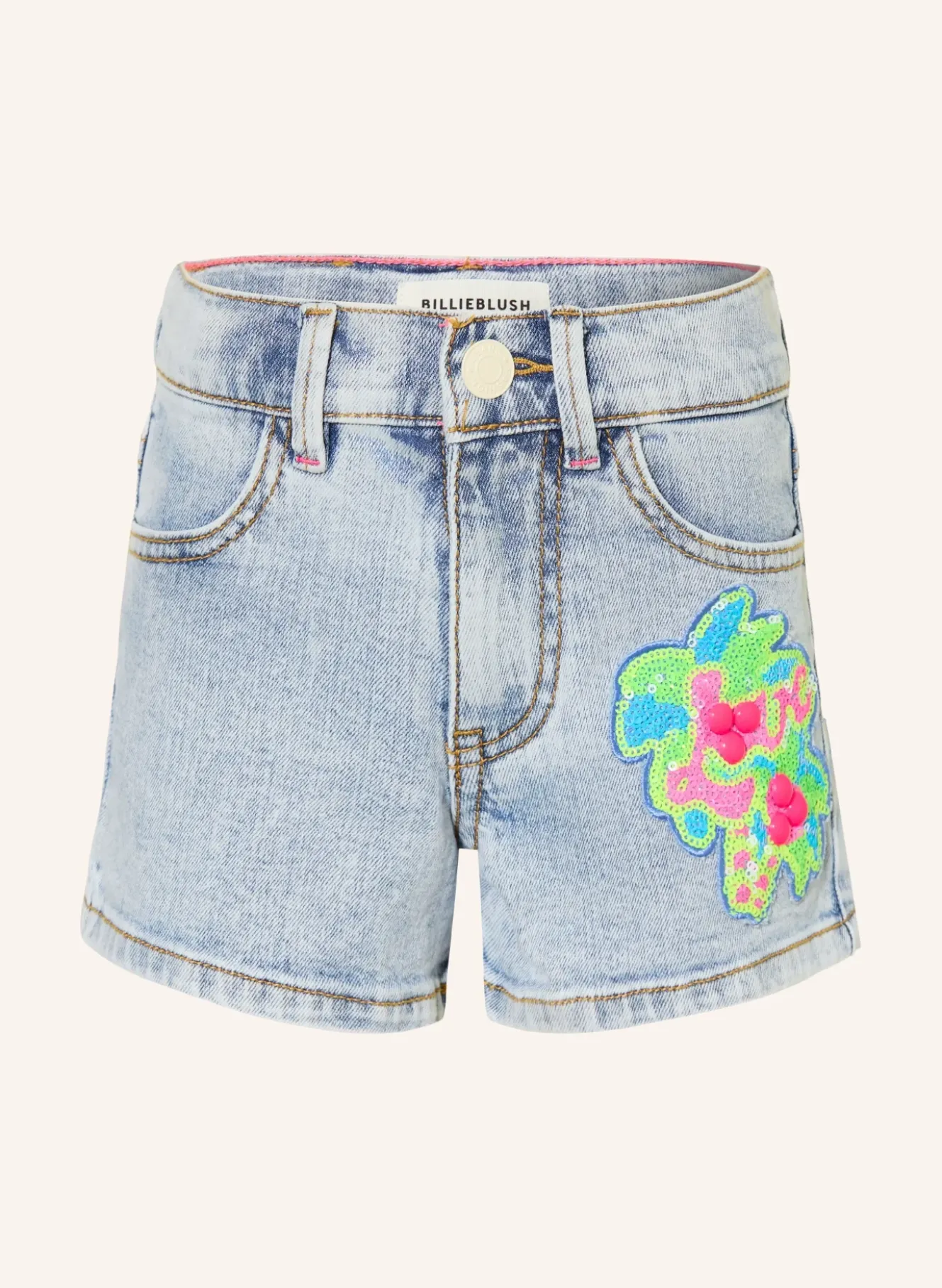 Jeansshorts mit Pailletten