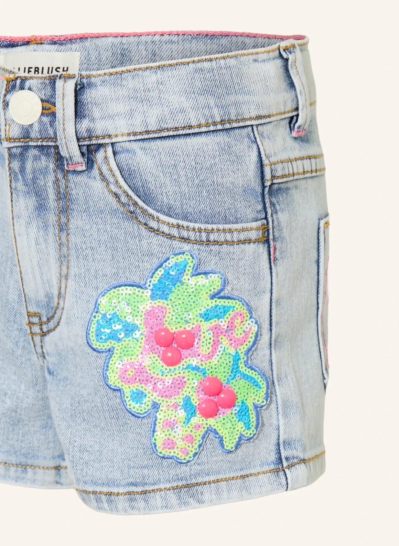 Jeansshorts mit Pailletten