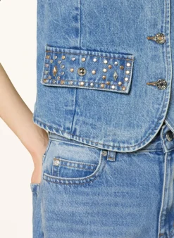 Jeansweste mit Nieten