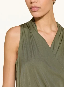Jersey-Jumpsuit in Wickeloptik