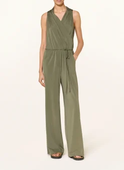 Jersey-Jumpsuit in Wickeloptik