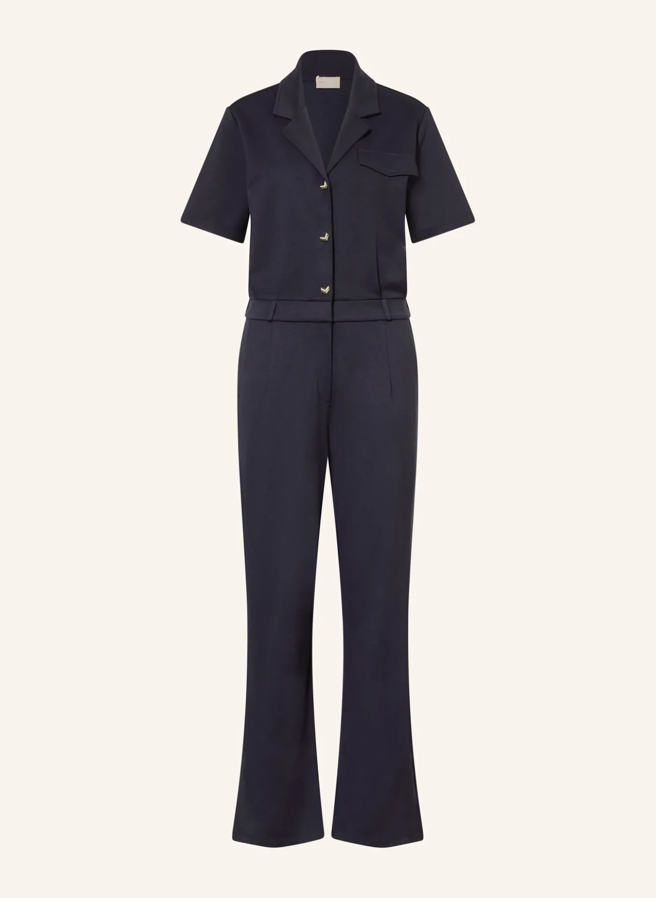 Jersey-Jumpsuit mit Schmucksteinen