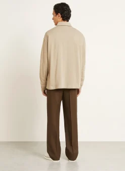 Jersey-Poloshirt Oversized Fit