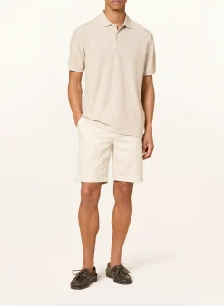 Jersey-Poloshirt Regular Fit mit Leinen