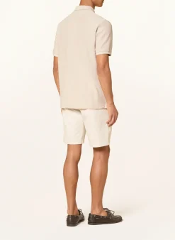 Jersey-Poloshirt Regular Fit mit Leinen