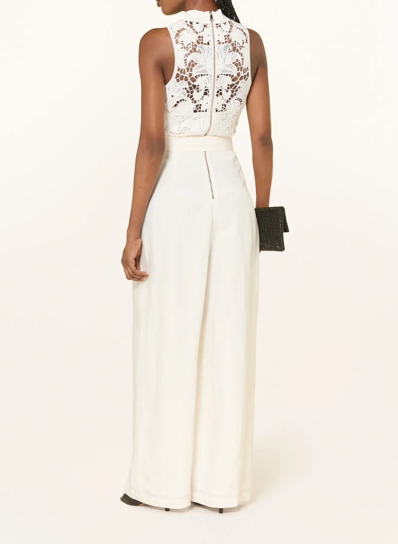 Jumpsuit CALANTA mit Leinen und Spitze