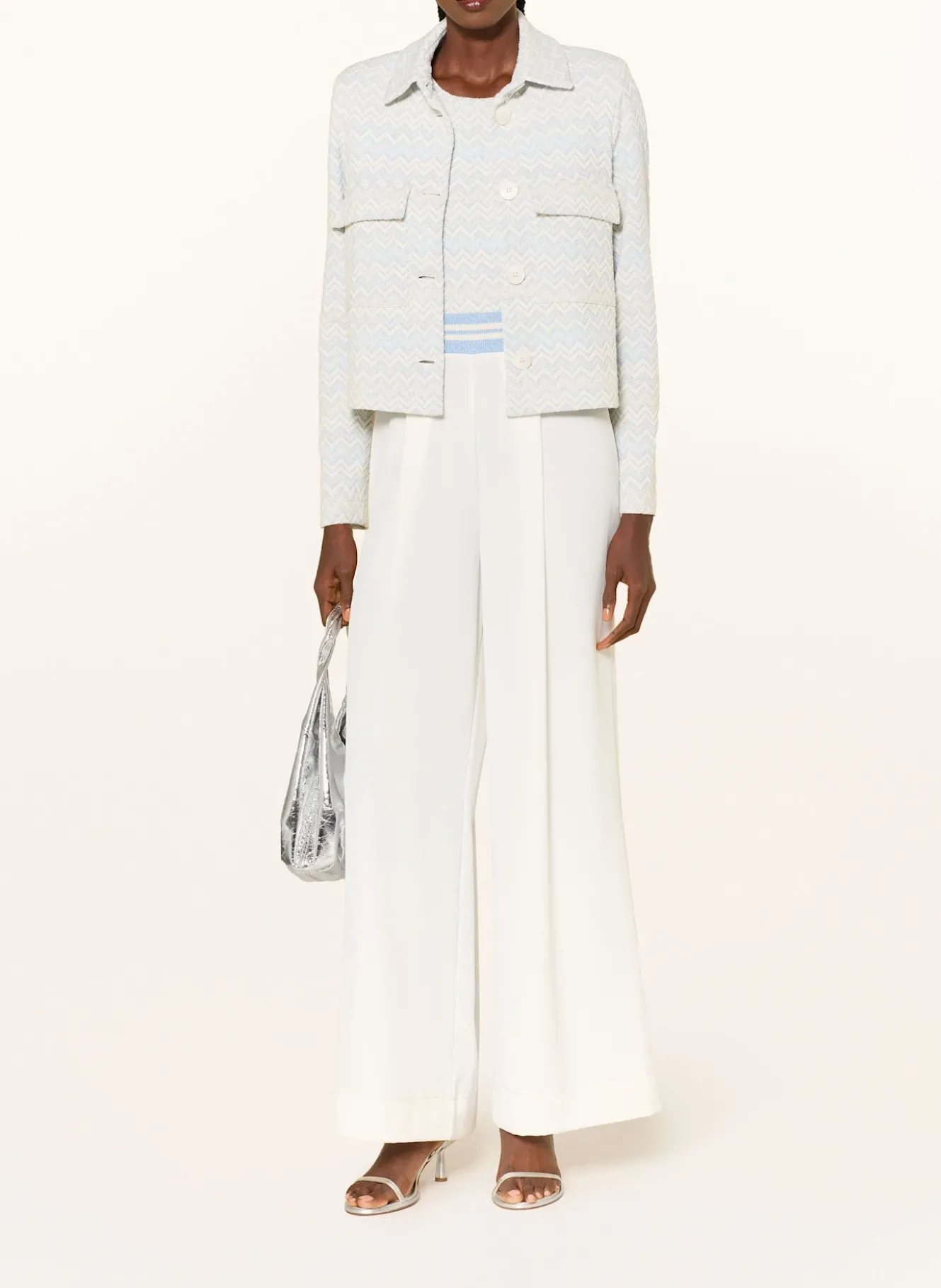 Jumpsuit im Materialmix