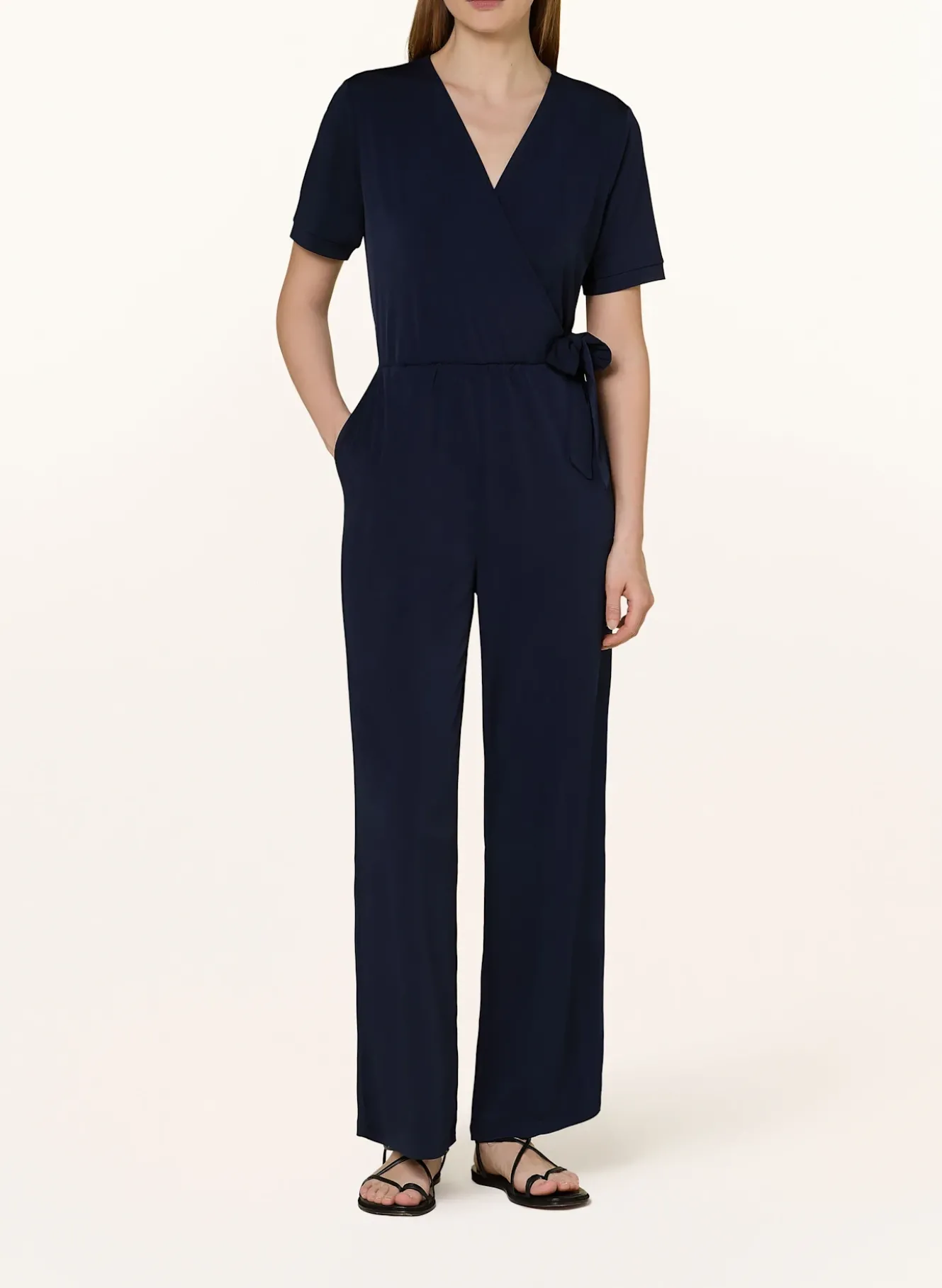 Jumpsuit in Wickeloptik