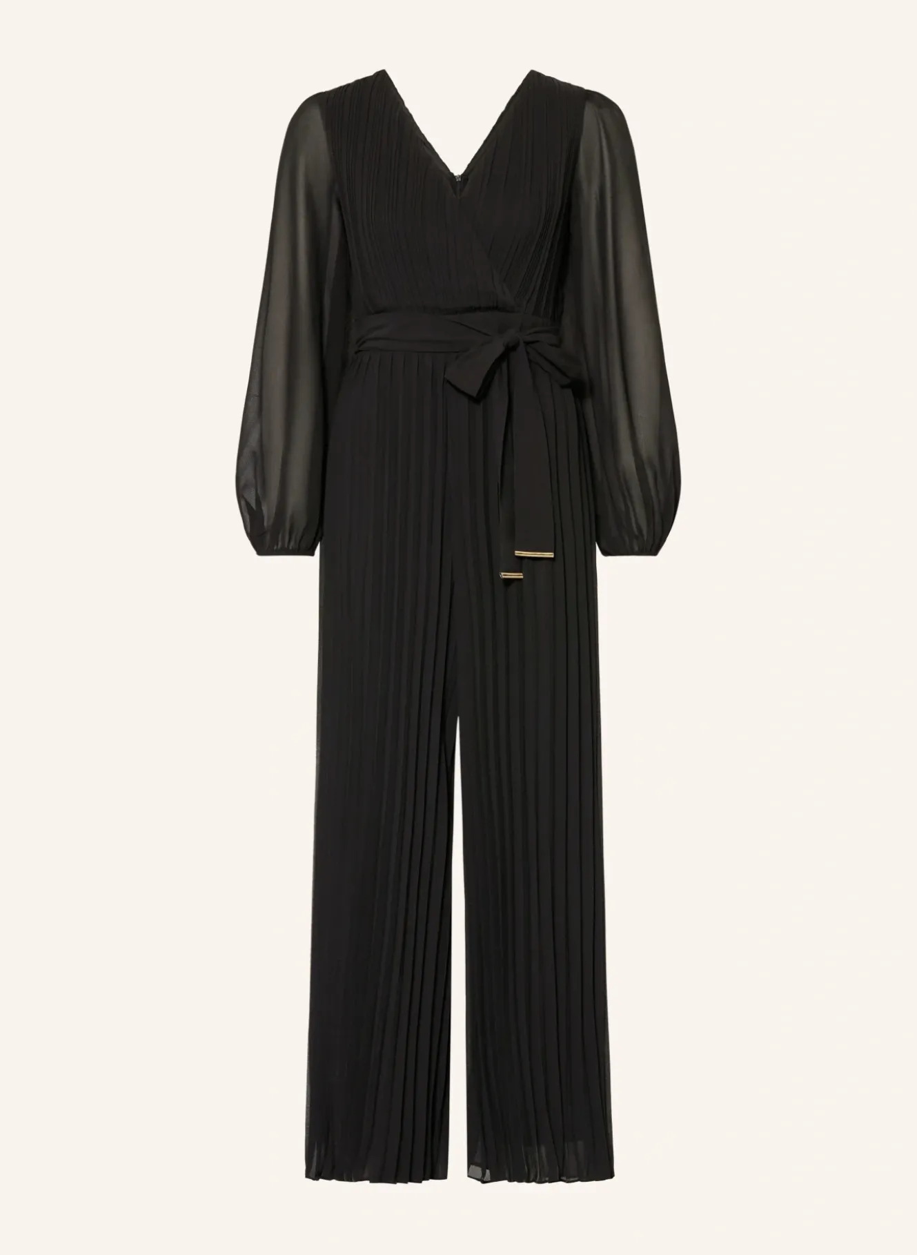 Jumpsuit in Wickeloptik mit Plissees