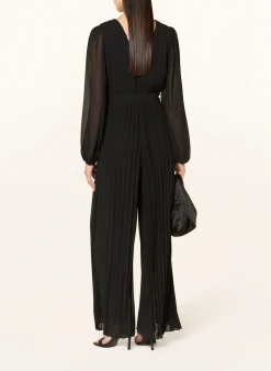 Jumpsuit in Wickeloptik mit Plissees