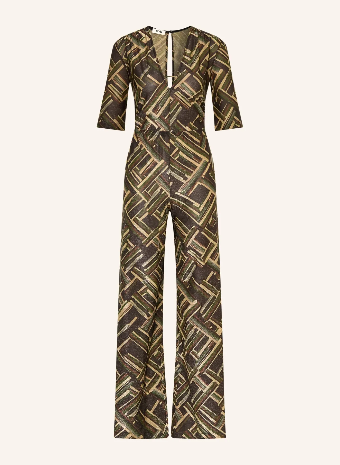 Jumpsuit mit Glitzergarn