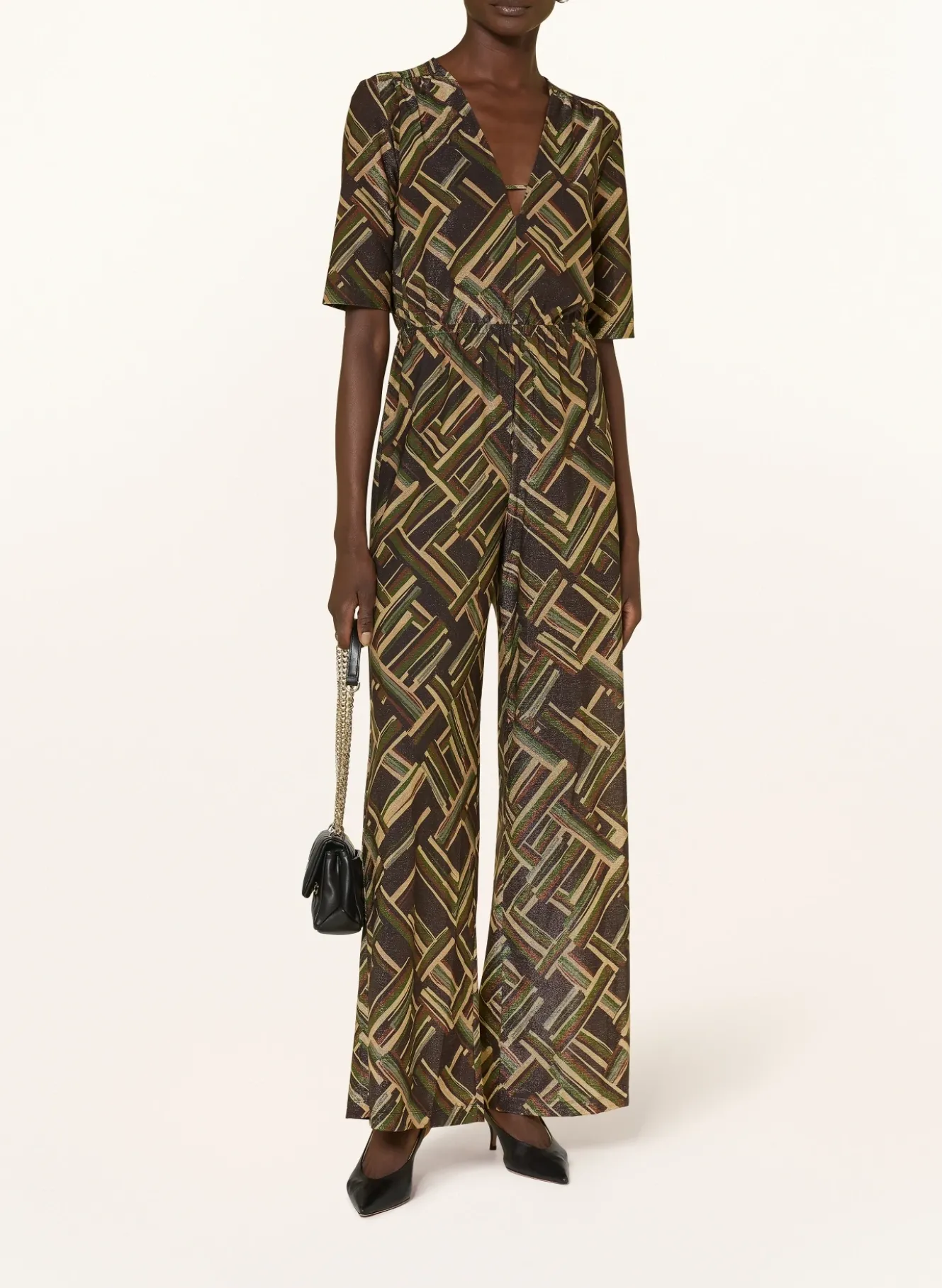 Jumpsuit mit Glitzergarn