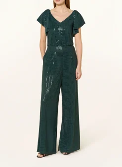 Jumpsuit mit Volants und Pailletten