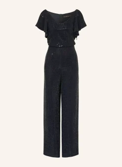 Jumpsuit mit Volants und Pailletten