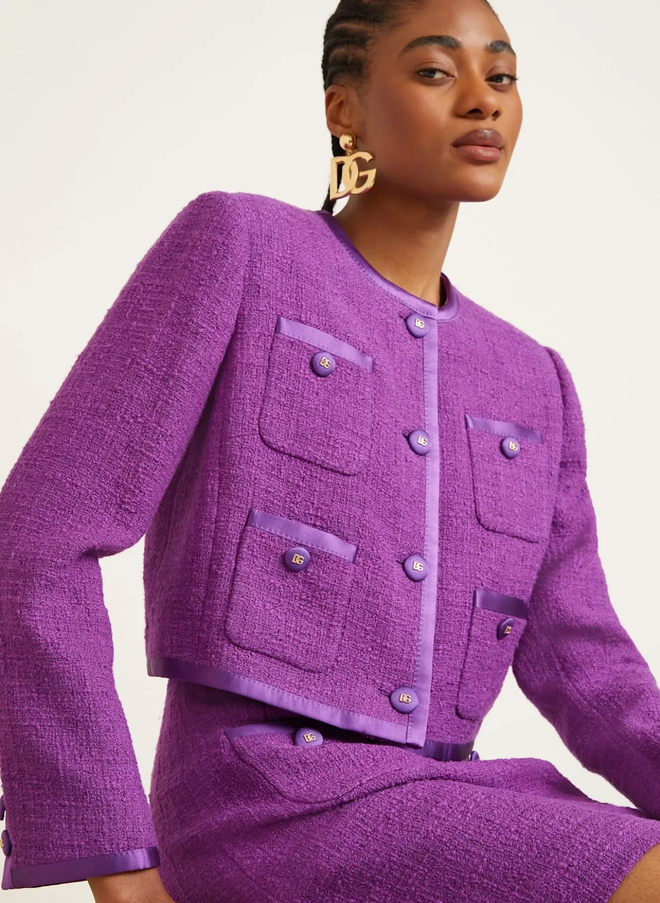 Kastenjacke aus Bouclé