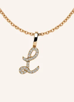 Kette TINY DIAMOND LETTER L