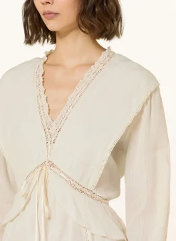 Kleid DAMYA mit Leinen und Spitze