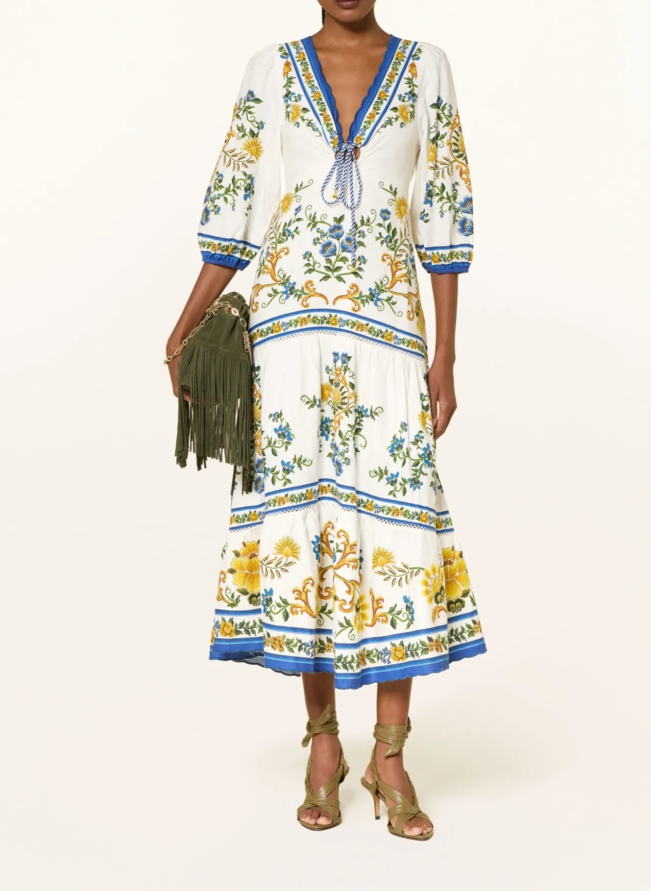 Kleid EMILY mit Leinen und 3/4-Arm