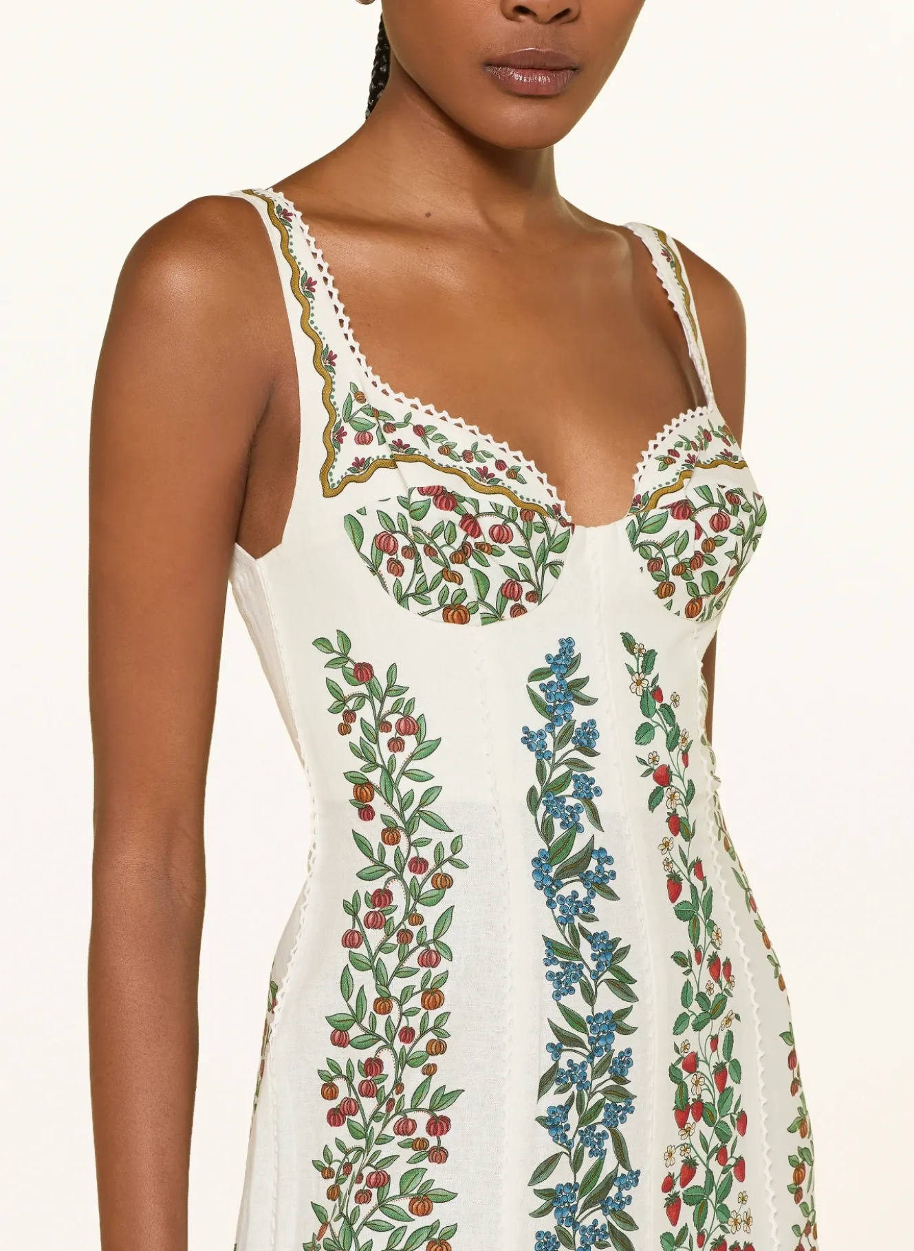 Kleid FRUIT BEAUTY mit Leinen und Spitze