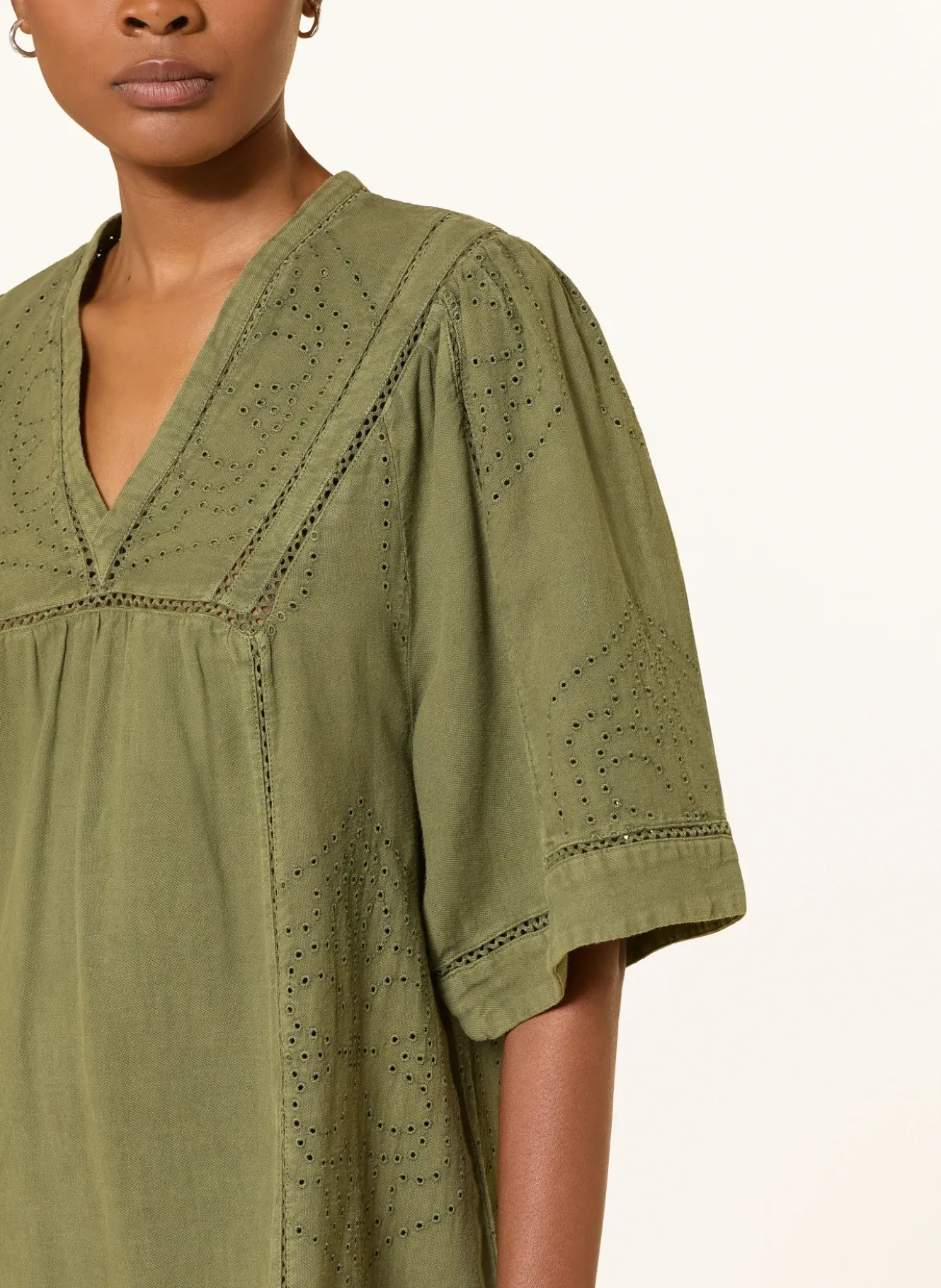 Kleid GINA mit 3/4-Arm und Lochspitze