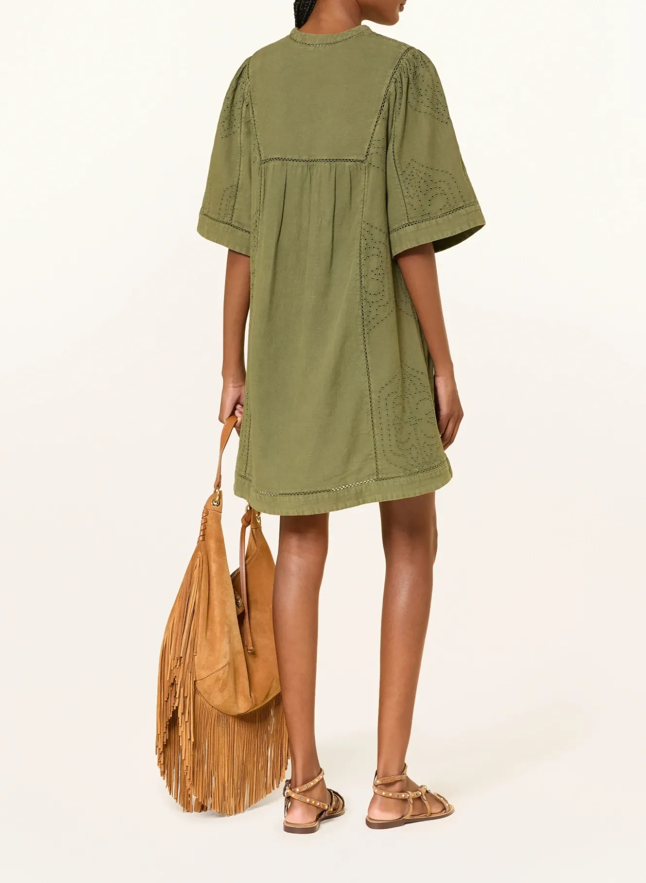 Kleid GINA mit 3/4-Arm und Lochspitze