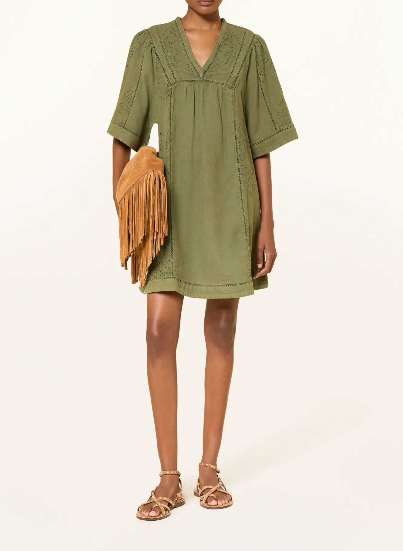 Kleid GINA mit 3/4-Arm und Lochspitze