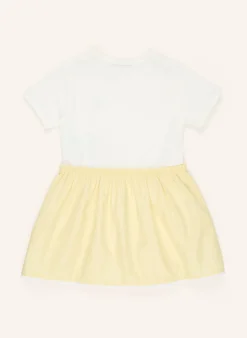 Kleid im Materialmix
