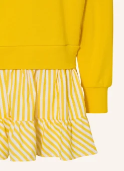 Kleid im Materialmix
