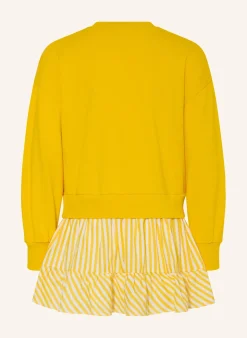 Kleid im Materialmix