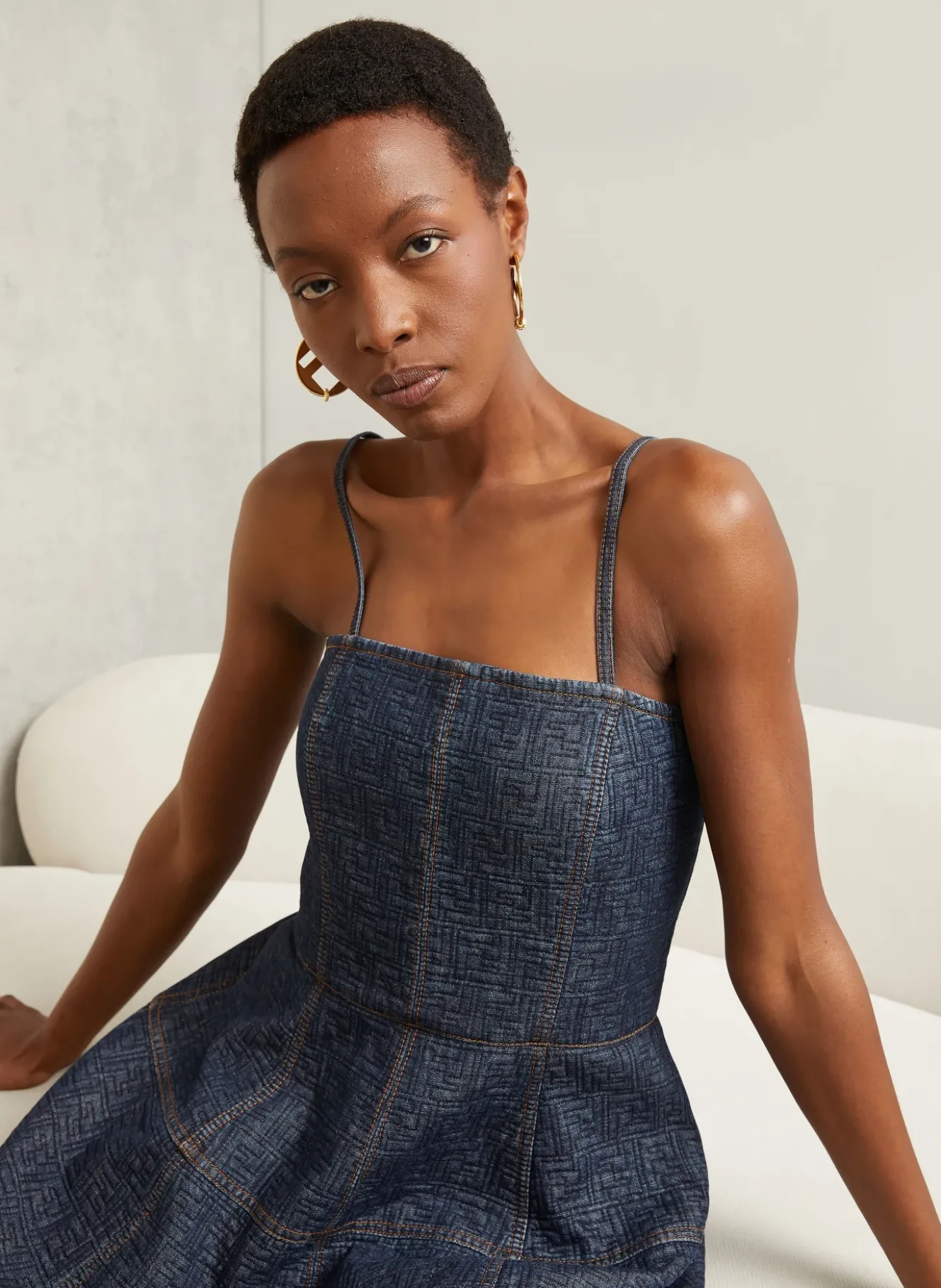 Kleid in Jeansoptik