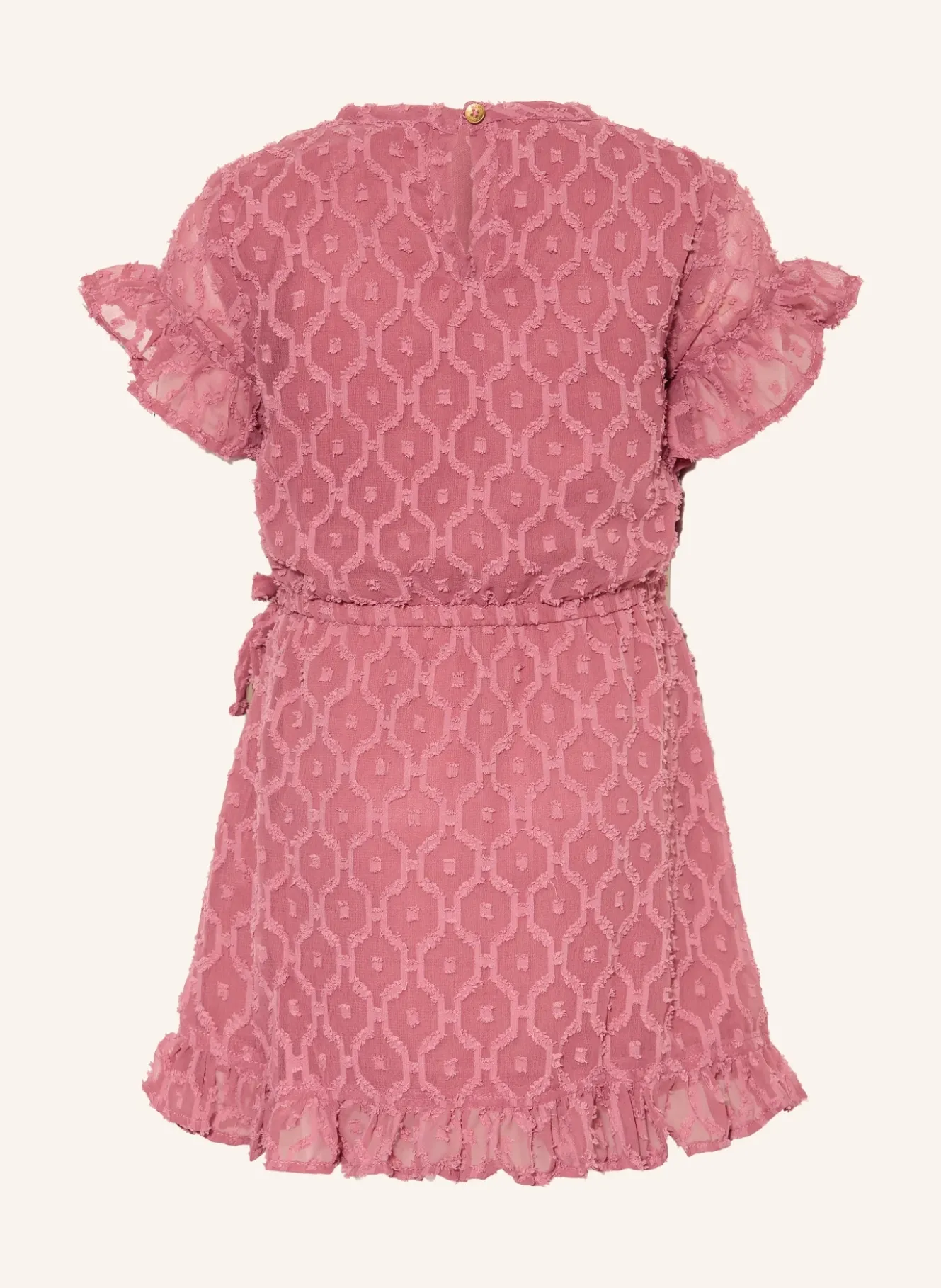 Kleid in Wickeloptik mit Rüschen