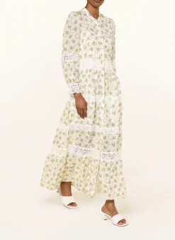 Kleid mit Leinen und 3/4-Arm