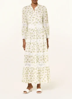 Kleid mit Leinen und 3/4-Arm